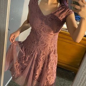 Pink lace dress